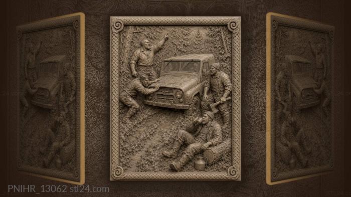 Soviet offroad forest teamwork rescue 3d STL model