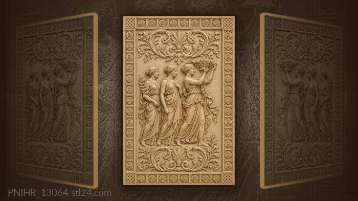 Flowing robes and floral abundance 3d STL model