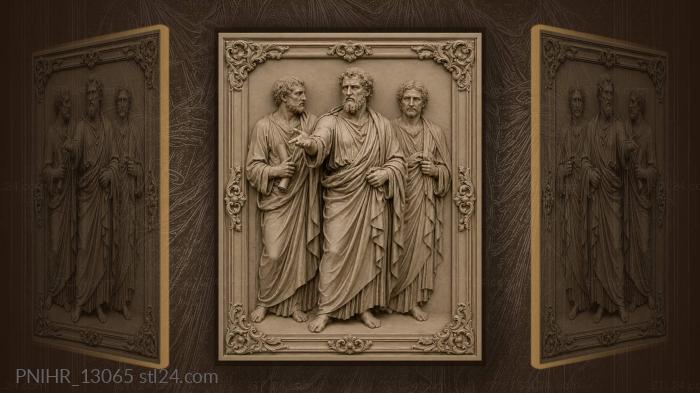 Classical figures with scroll and gesture 3d STL model