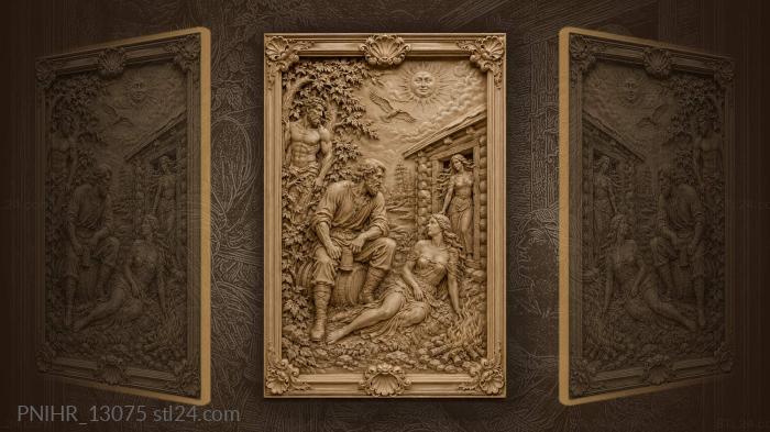 Rustic gathering by warm fire 3d STL model