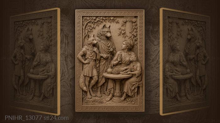Grey cat at table with a maiden 3d STL model
