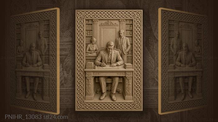 Office work quiet contemplation study 3d STL model
