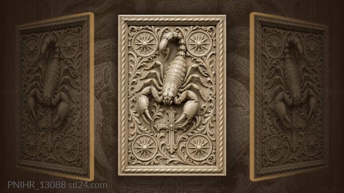 Scorpion with mystic circular emblems 3d STL model