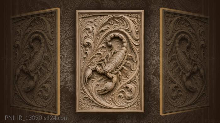 Whirlpool spreading out from the scorpion 3d STL model