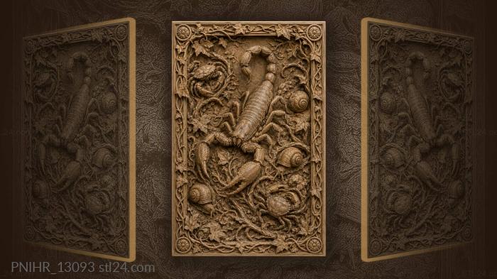 Crabs and snails beside the scorpion 3d STL model