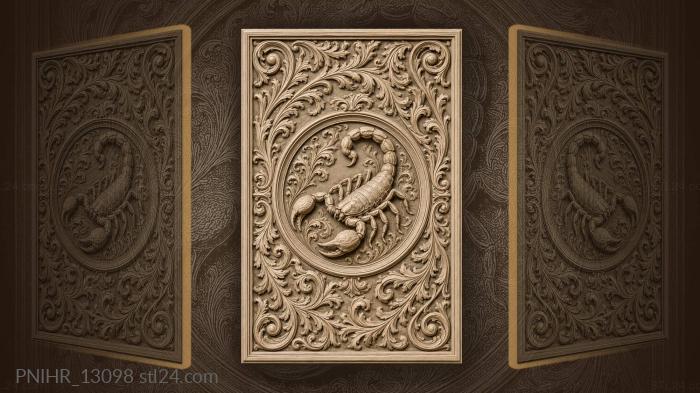 Round medallion holding the scorpion 3d STL model