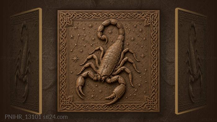 Scorpion beneath its own constellation 3d STL model