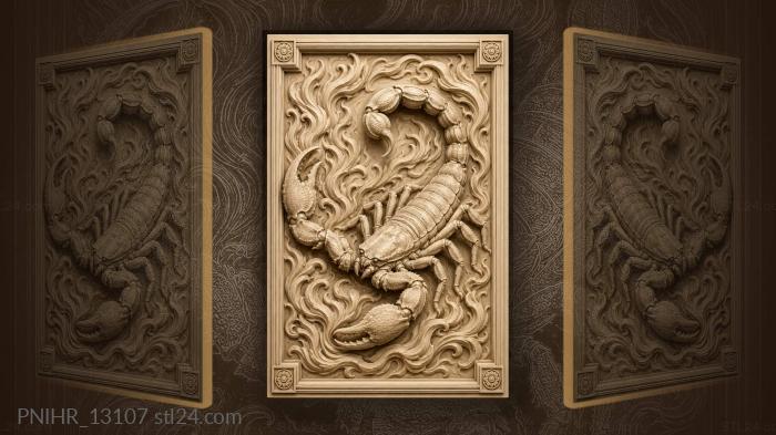 Scorpion ready to sting at the centre 3d STL model