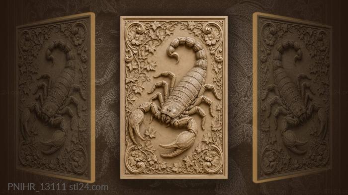 Ivy tendrils curling around the scorpion 3d STL model