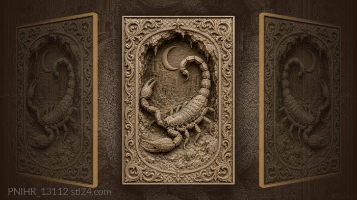 Scorpion and lunar city ruins 3d STL model