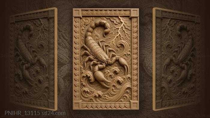 Scorpion waves and stormy skies 3d STL model