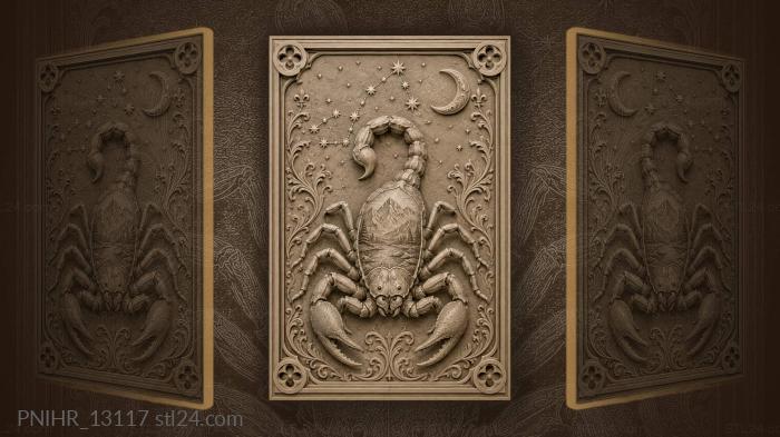 Mountains and water inside the scorpion 3d STL model