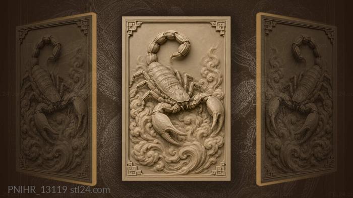 Cloud curls beneath the scorpion 3d STL model