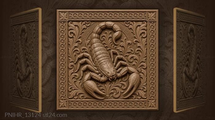 Linked circles bordering the scorpion field 3d STL model