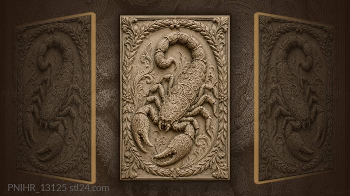 Laurel garland surrounding the scorpion 3d STL model