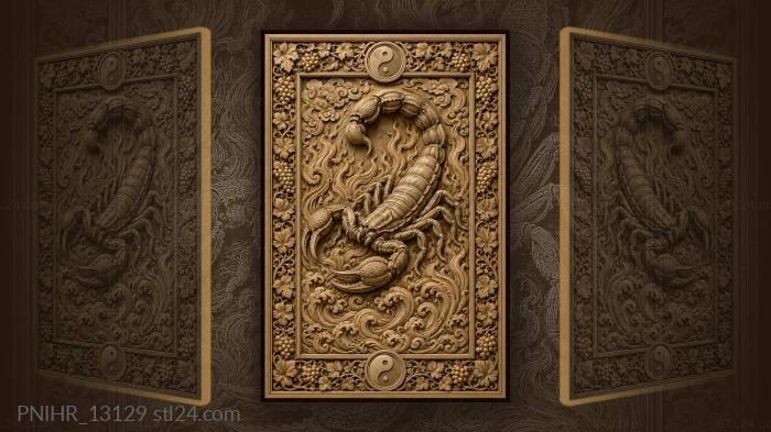 Fire and wave lift the scorpion 3d STL model