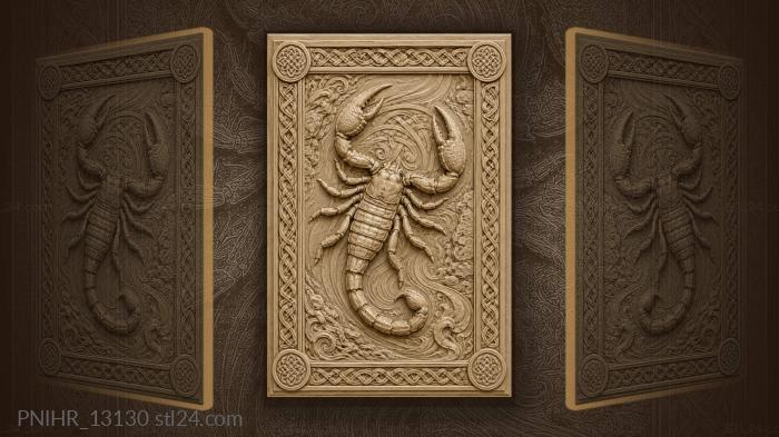 Tight knotwork and round discs with scorpion 3d STL model