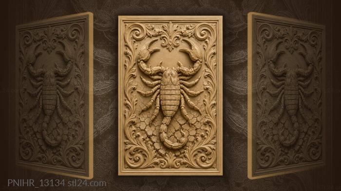 Scorpion crawling out of cracked earth 3d STL model