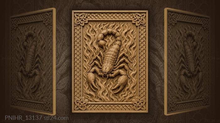 Flame texture behind segmented body 3d STL model