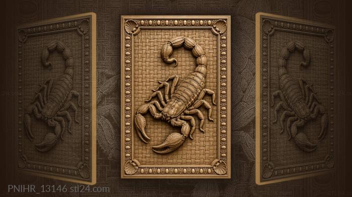 Woven ground behind the scorpion shell 3d STL model
