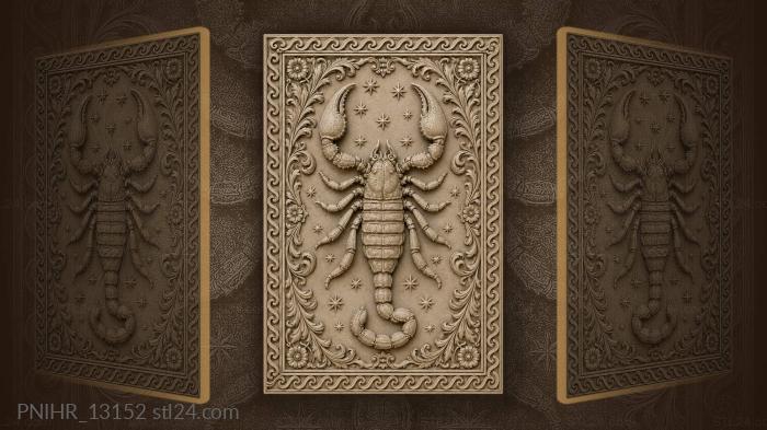 Scorpion among starry night foliage 3d STL model