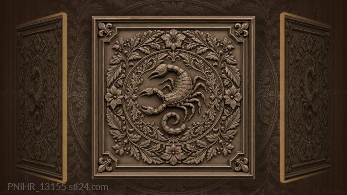 Rings of foliage circling the scorpion 3d STL model