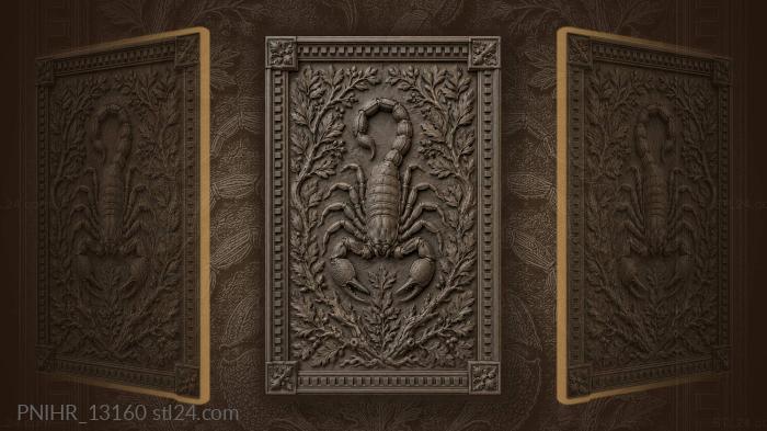 Bark and leaves enclose the scorpion 3d STL model
