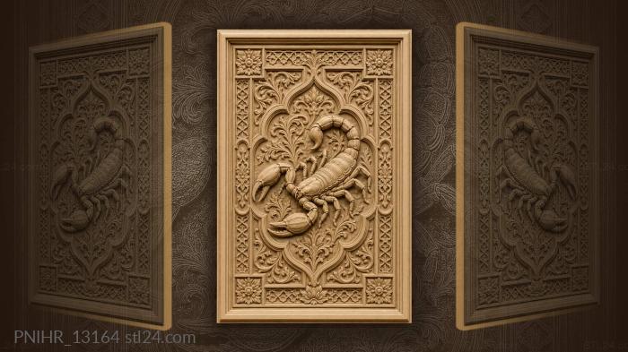Defensive stance inside a patterned border 3d STL model