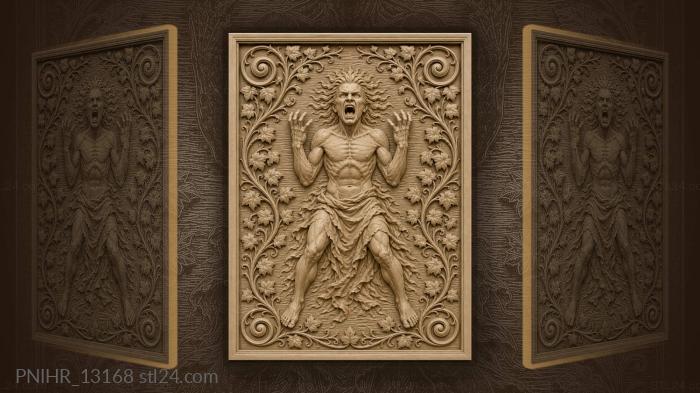 Tormented soul among ivy vines 3d STL model