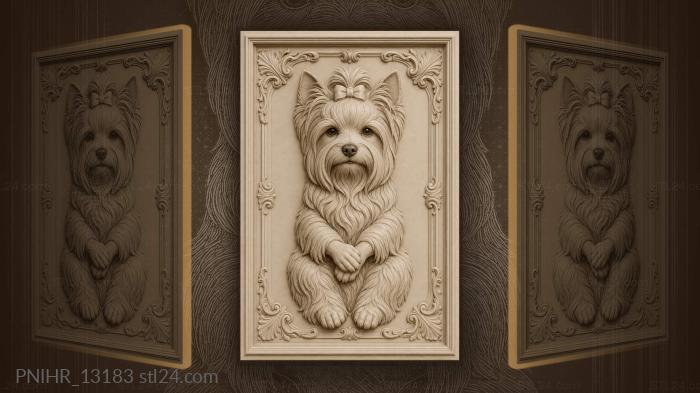 Yorkshire terrier portrait gentle companion 3d STL model