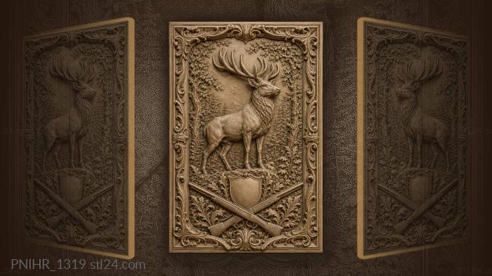 Noble stag with hunting trophies 3d STL model