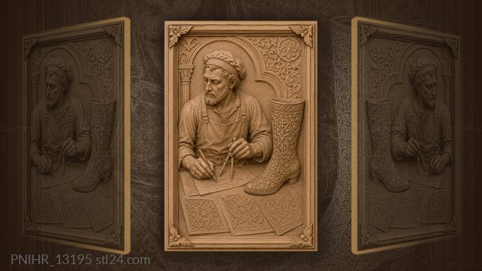 Scholar with tools and patterned boot 3d STL model