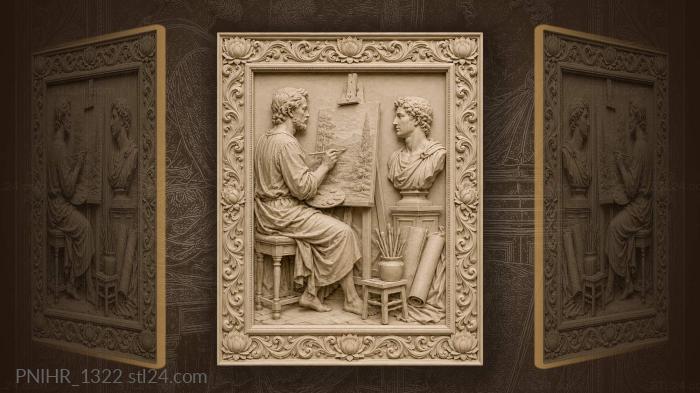 Artist at work classical inspiration 3d STL model