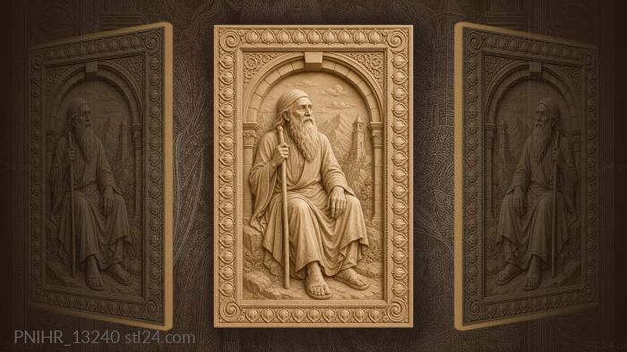 Wise elder with mountain vista 3d STL model