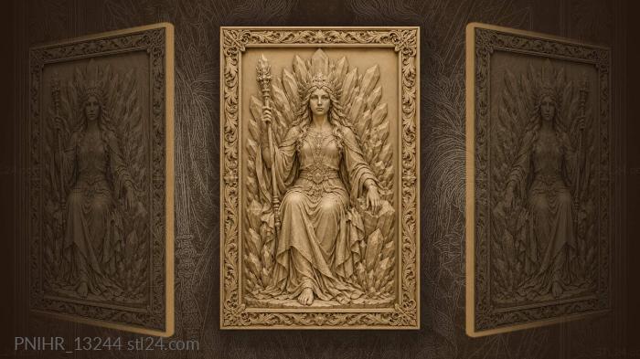 Enthroned amid crystal shards with sceptre 3d STL model