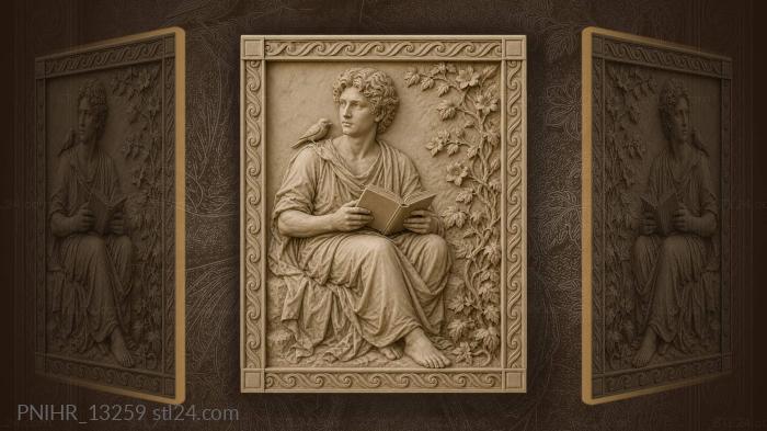 Bird perched on the reader shoulder 3d STL model