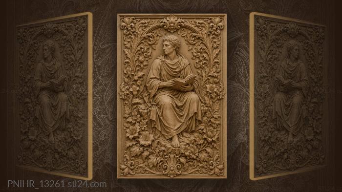 Reader wrapped in twining foliage 3d STL model