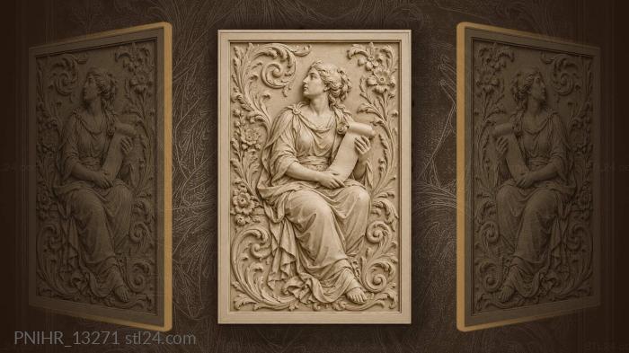 Scroll held by a seated elder 3d STL model
