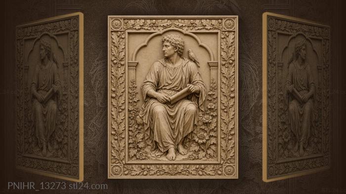 Small bird on the sage shoulder 3d STL model