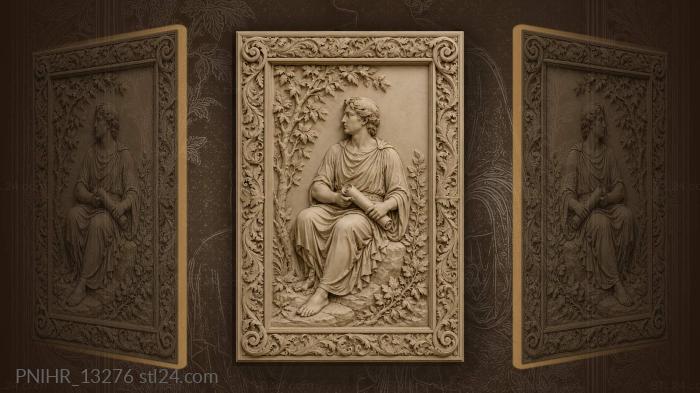 Scroll held in flowing drapery 3d STL model
