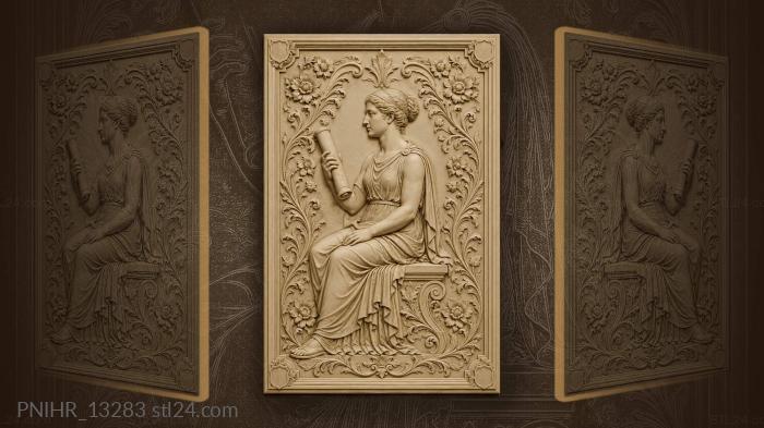 Profile elder with shield cartouches 3d STL model