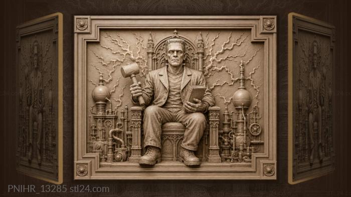 Frankenstein’s study with electric arcs 3d STL model