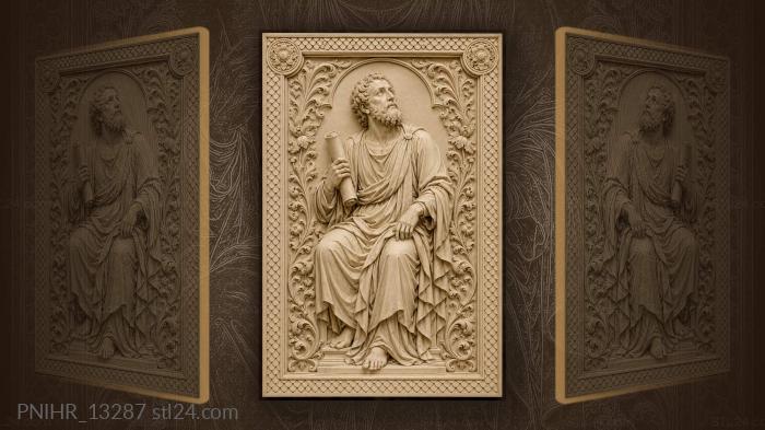 Scroll beneath medallions and leaves 3d STL model