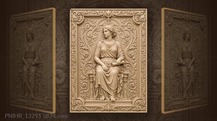Scroll bearer within acanthus scrolls 3d STL model