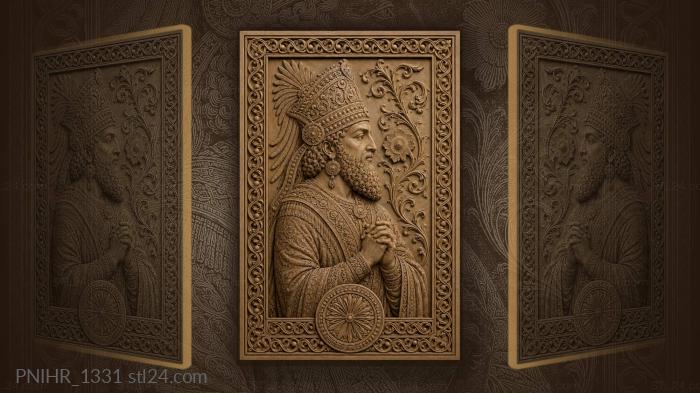 Noble man with floral ornament 3d STL model
