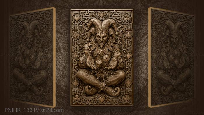 Jester offering three rolling dice 3d STL model