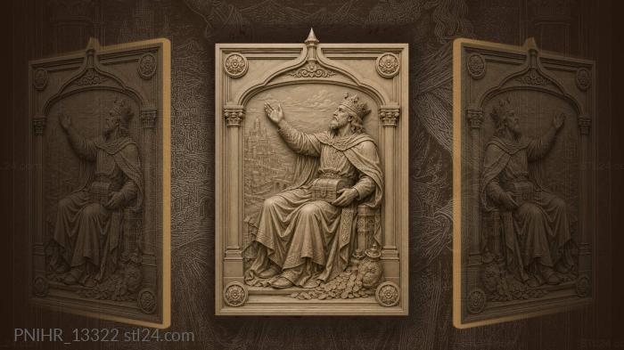 Chest on the king lap with coins 3d STL model