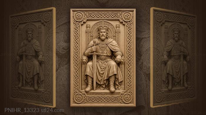 Royal king with majestic sword 3d STL model