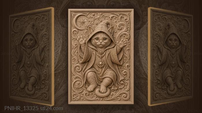 Wizard kitten magical welcome gesture 3d STL model