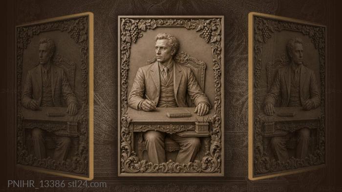 John Rockefeller at his writing desk 3d STL model